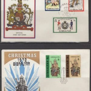 Alternative view of GIBRALTAR LOT OF (6) FIRST DAY COVERS + (2) BONUS POST CARDS