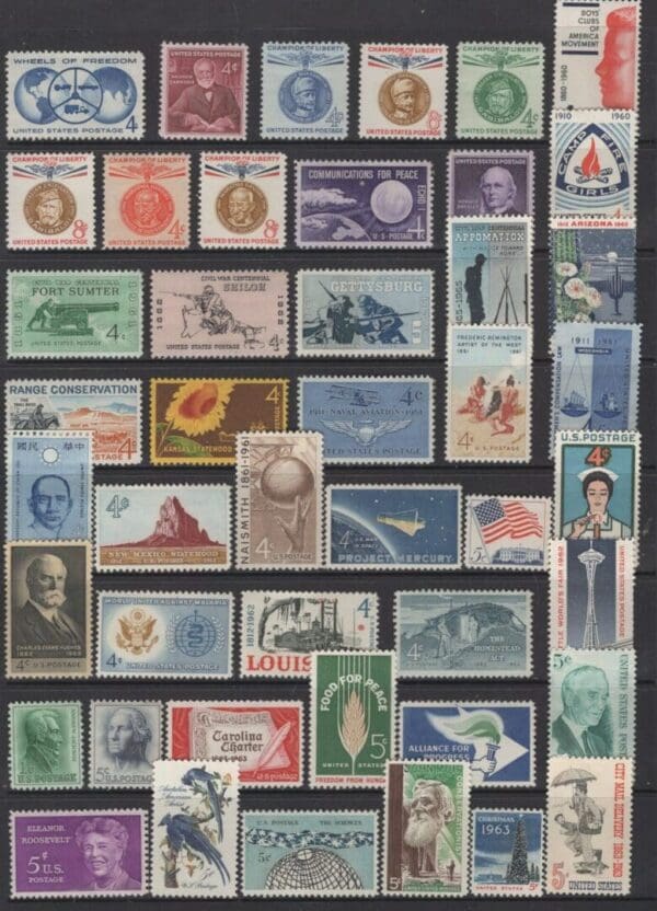 (160) ASSORTED U.S. MINT SINGLES LOT *** SEE SCANS FOR ACTUAL STAMPS YOU WILL RECEIVE *** - Image 2