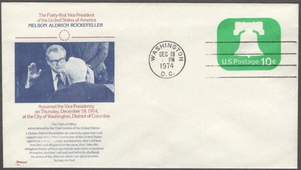 Scott# U567 "NELSON A ROCKEFELLER" FLEETWOOD COMMEMORATIVE COVER