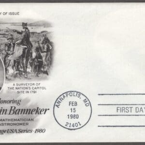 Scott# 1804 "BENJAMIN BANNEKER" ARTCRAFT MR ZIP SINGLE FDC