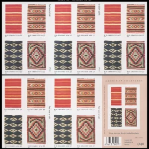Scott# 3926-29 (3929b)"RIO GRANDE BLANKETS" UNFOLDED BKLT PANE (20) MNH