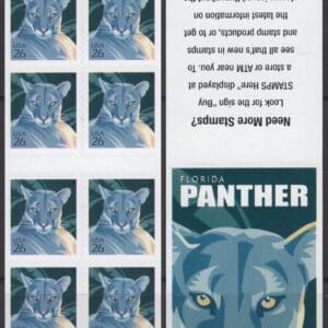 Scott# 4142a "FLORIDA PANTHER" MNH UNFOLDED BOOKLET (10) PLATE # V11111