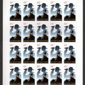 Scott# 4472 "BOY SCOUTING" MNH FULL SHEET (20) NICELY CENTERED