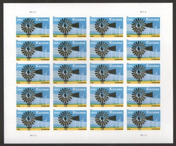 Scott# 4493 "KANSAS STATEHOOD" MNH FULL SHEET(20) NICELY CENTERED