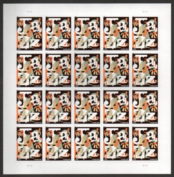 Scott# 4503 "JAZZ - MUSICIANS" MNH SHEET (20) NICELY CENTERED