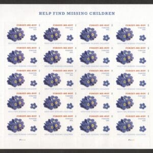 Scott# 4987 "FORGET ME NOT - MISSING CHILDREN" MNH SHEET (20)