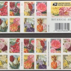 Scott# 5042-51 "BOTANICAL ART" S/A BOOKLET PANE (20) MNH