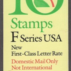Scott# 2519a-BK182 "F" TULIP" BEP UNEXPLODED BOOKLET PANE (10) PLATE# 2222