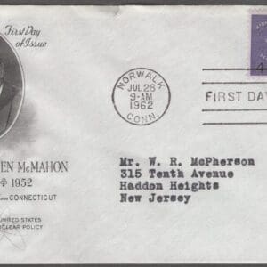 Scott# 1200 "BRIAN McMAHON - SENATOR" ARTCRAFT FIRST DAY COVER