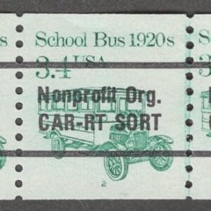 Scott# 2123a "SCHOOL BUS" MNH PRECANCEL PNC5, PLATE #2