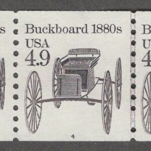 Scott# 2124 "BUCKBOARD" MNH PNC5 PLATE# 4, NICELY CENTERED