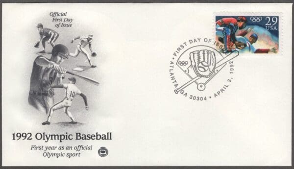 Scott# 2619 "OLYMPIC BASEBALL" PCS FIRST DAY COVER