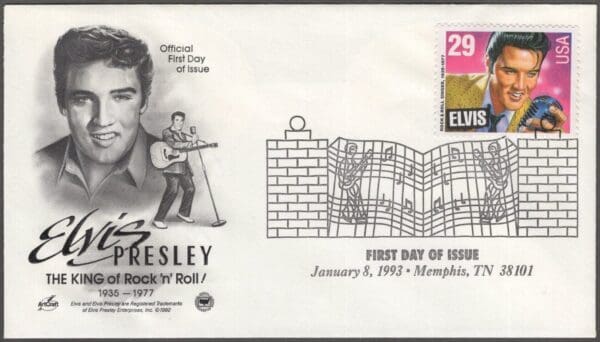 SCOTT# 2721 "ELVIS" ARTCRAFT FIRST DAY COVER WITH CEREMONIAL FIRST DAY CANCEL