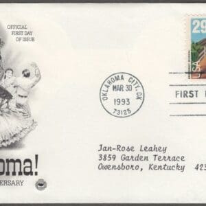 Scott# 2722 "BROADWAY MUSICALS - OKLAHOMA" ARTCRAFT FDC