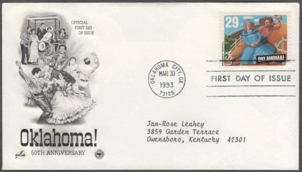 Scott# 2722 "BROADWAY MUSICALS - OKLAHOMA" ARTCRAFT FDC