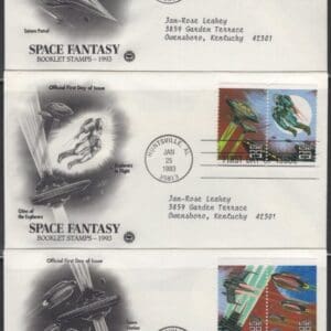 Scott# 2741-45a "SPACE FANTASY" (3) PCS FIRST DAY COVER SET