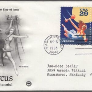 Scott# 2752-53 "CIRCUS PERFORMERS" PCS FIRST DAY COVER