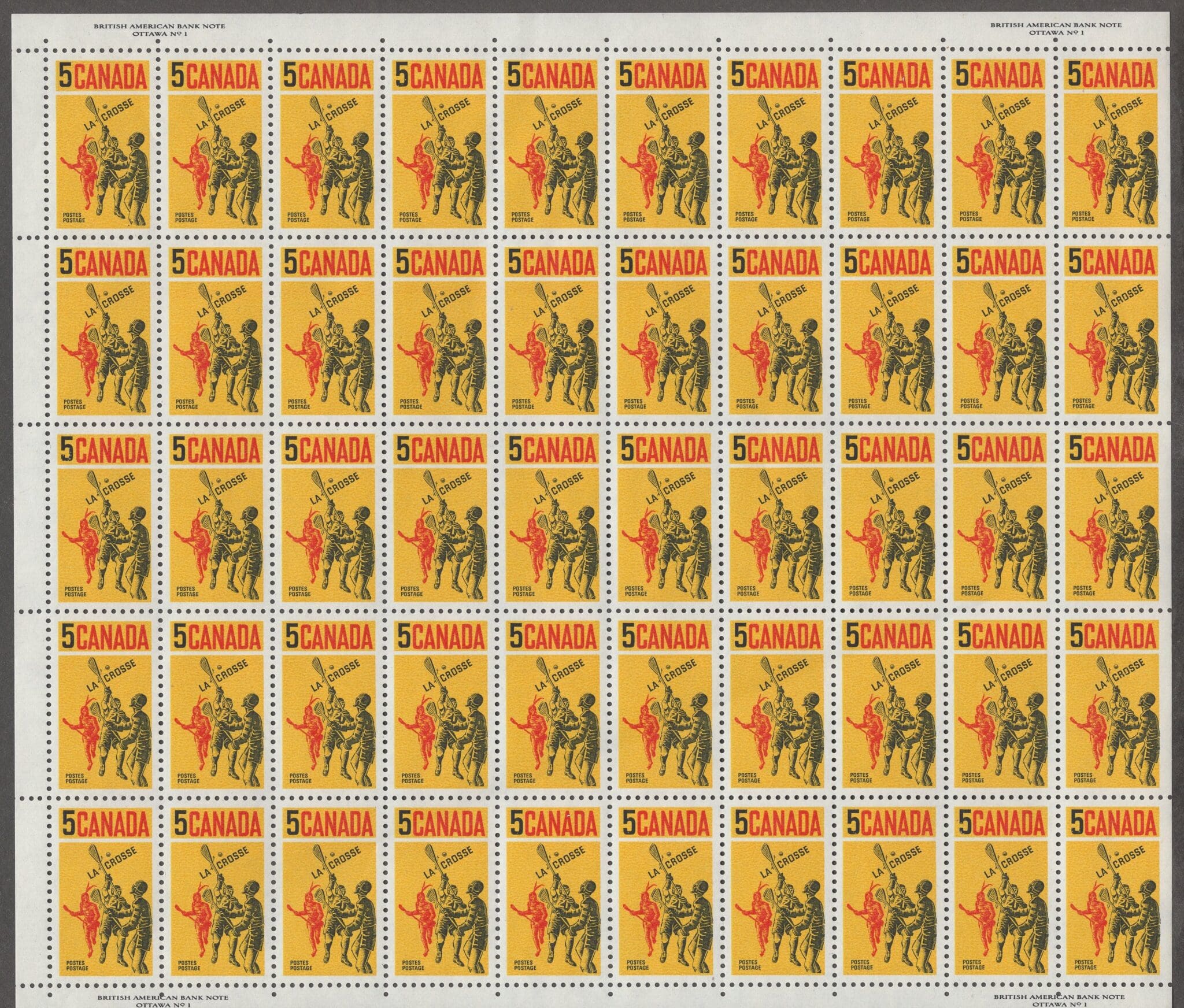 CANADA Scott 483 "LA CROSSE" MNH FULL SHEET (50) NICELY CENTERED The