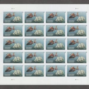 Scott# 5008 "U.S. COAST GUARD" MNH FULL SHEET (20) NICELY CENTERED