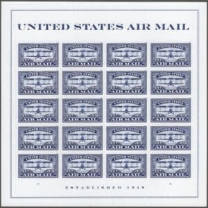 Scott# 5281 "CENTENNIAL AIR MAIL-JENNY" MNH FULL SHEET (20)