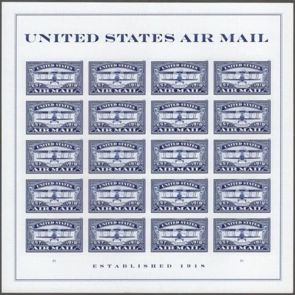 Scott# 5281 "CENTENNIAL AIR MAIL-JENNY" MNH FULL SHEET (20)