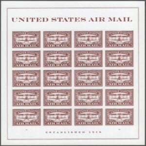 Scott# 5282 "CENTENNIAL AIR MAIL-JENNY" MNH FULL SHEET (20)