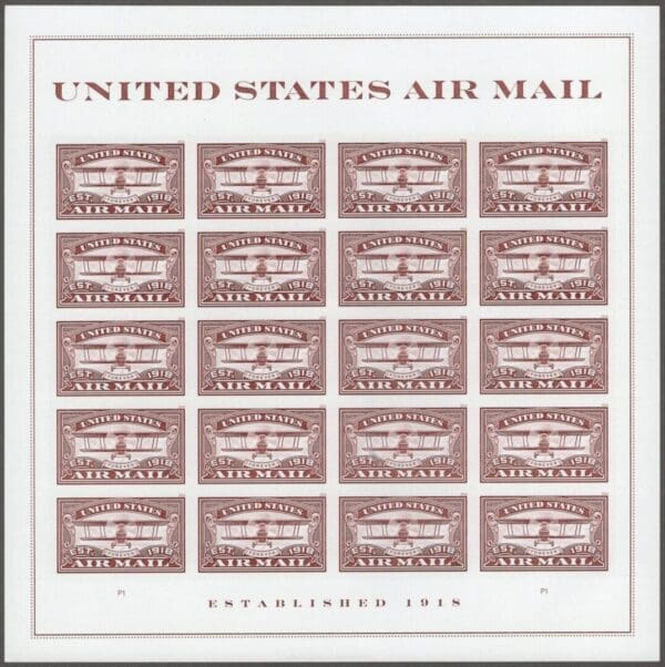 Scott# 5282 "CENTENNIAL AIR MAIL-JENNY" MNH FULL SHEET (20)