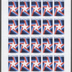 Scott# 5542 "DRUG ABUSE" MNH SHEET (20) NICELY CENTERED