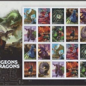 Scott# 5909-18 "DUNGEONS & DRAGONS" FULL SHEET (20) MNH