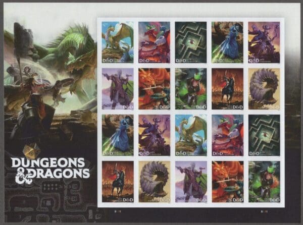 Scott# 5909-18 "DUNGEONS & DRAGONS" FULL SHEET (20) MNH