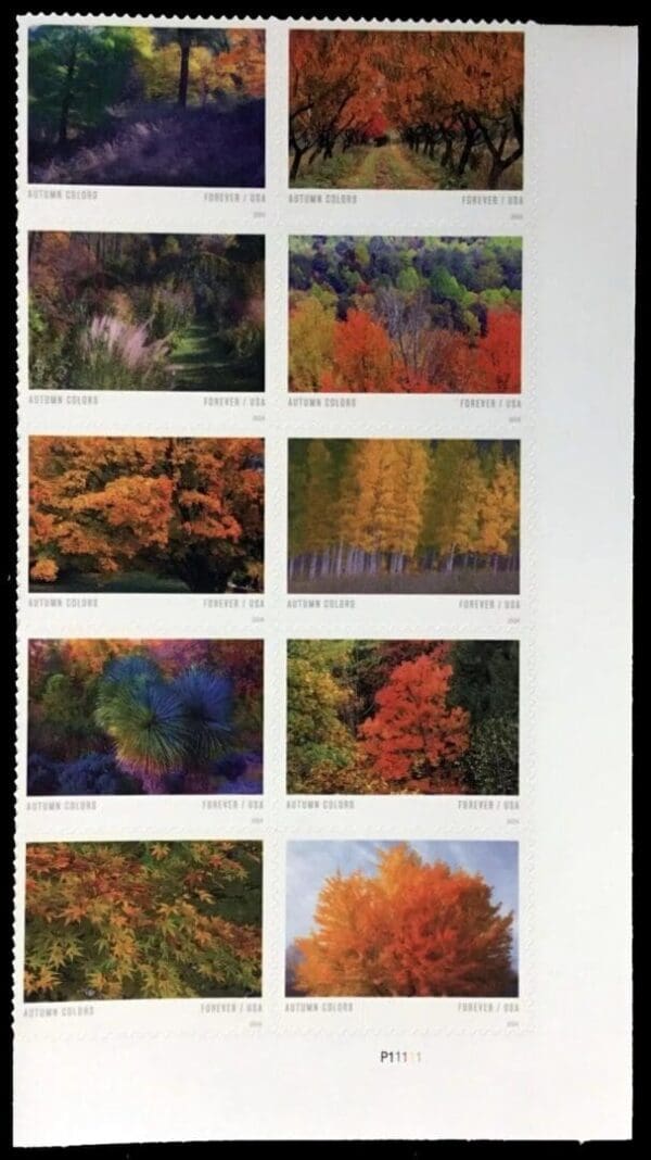 Scott# 5929-38 "AUTUMN COLORS" MNH PLATE BLOCK (10) NICELY CENTERED