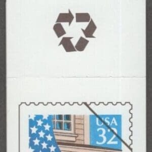 Scott# 2921c BK227A FLAG OVER PORCH MNH 1997 BOOKLET (15) PLATE#11111 - Image 2