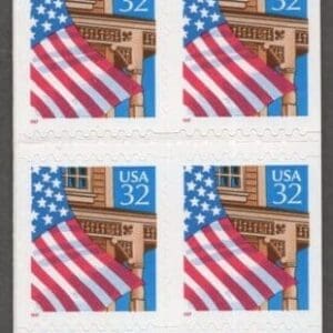 Scott# 2921c BK228A FLAG OVER PORCH MNH 1997 BOOKLET (30) PLATE#11111