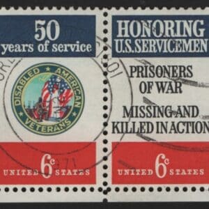Scott# 1421-22 "DAV-POW SERVICEMEN" USED PAIR, ORLANDO FL CDS