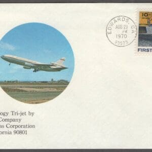 Scott# C76 "MOON LANDING" ON McDONNELL DOUGLAS DC-10 1st FLIGHT COVER