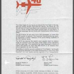 Alternative view of Scott# C70 "ALASKA PURCHASE" ON McDONNELL DOUGLAS DC-9 1st FLIGHT COVER