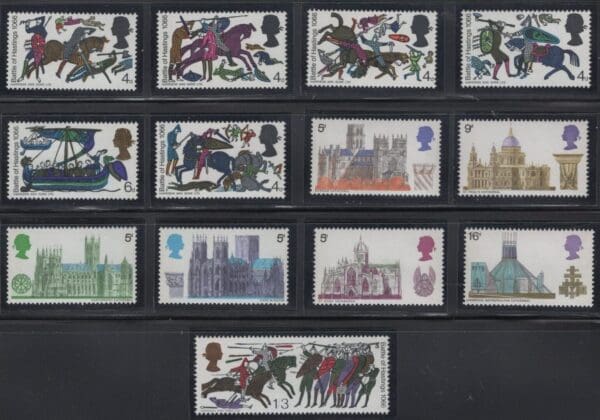 "GREAT BRITAIN" LOT of (49) ISSUES, MNH WITH BLACK SPLIT BACK MOUNTS - Image 2