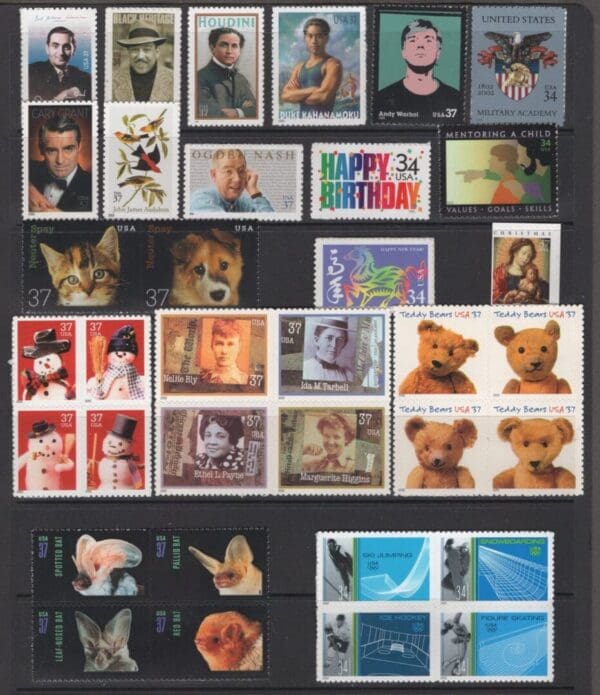 2002 COMMEMORATIVE YEAR SET (69) ISSUES * SEE ALL SCANS *