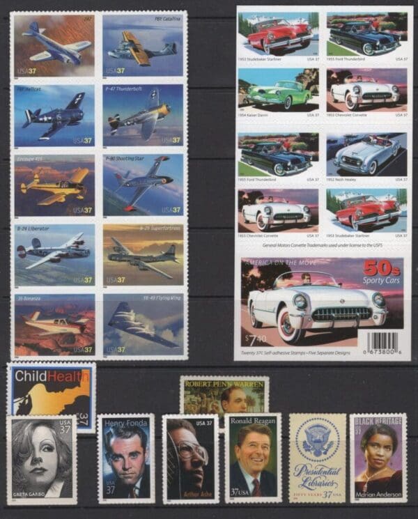 2005 COMMEMORATIVE YEAR SET (139) ISSUES INCLUDING SHEETS & FULL BOOKLET PANE - Image 2