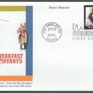 Scott# 3839 HENRY MANCINI "BREAKFAST at TIFFANY'S" COLOR FIRST DAY COVER