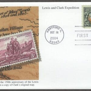 Scott# 3854 "LEWIS & CLARK" COLOR CACHET FIRST DAY COVER