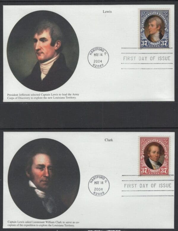 Scott# 3855-56 "LEWIS & CLARK BICENTENNIAL" FIRST DAY COVER SET (2)