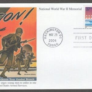 Scott# 3862 "NATIONAL WORLD WAR II MEMORIAL" FIRST DAY COVER