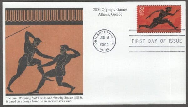 Scott# 3863 "SUMMER OLYMPIC GAMES - ATHENS, GREECE" FIRST DAY COVER