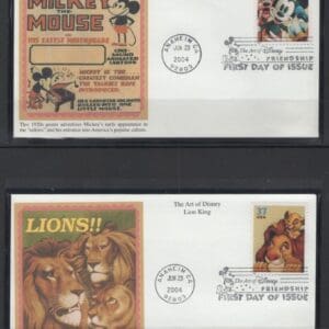 Alternative view of Scott# 3865-68 "THE ART OF DISNEY" DIGITAL FIRST DAY COVER SET (4)