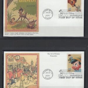 Scott# 3865-68 "THE ART OF DISNEY" DIGITAL FIRST DAY COVER SET (4)