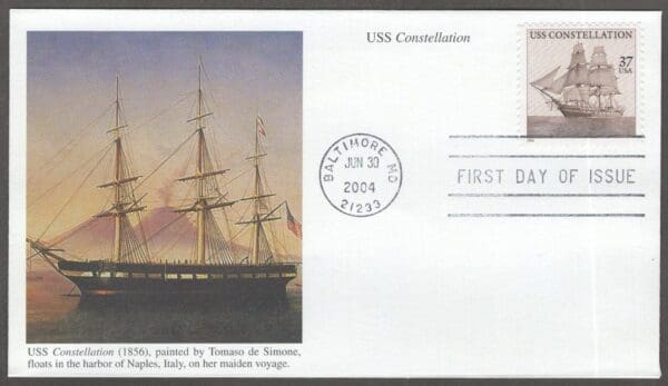 Scott# 3869 "USS CONSTELLATION" FIRST DAY COVER