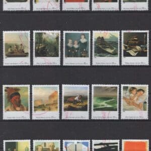 Scott# 3236a-t "AMERICAN ART" COMPLETE USED SINGLES SET (20)