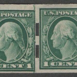 Scott# 481 "WASHINGTON" MINT PASTE UP STRIP (4) W/SCHERMACK TYPE III PERFS