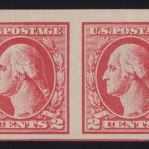 Scott# 532 WASHINGTON OFFSET TYPE IV MNH IMPERFORATE PAIR *LOOK*